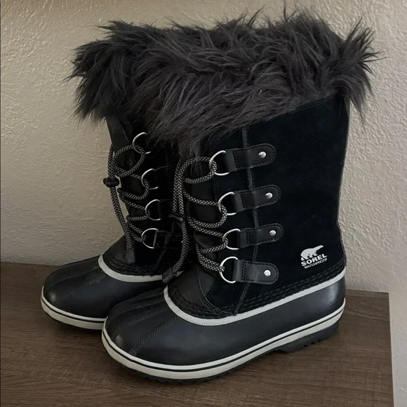 Sorel Youth Joan Of Arctic Waterproof Black Winter Boots, Kids’ Size 4 EU 35 - Picture 4 of 9